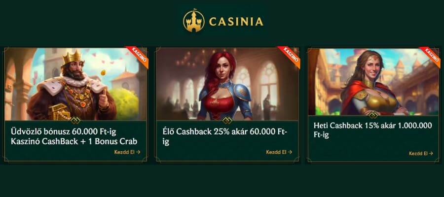 Casinia-cashback-bonuszok