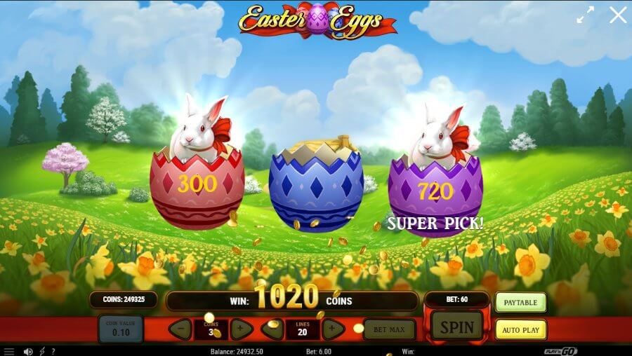 Easter Eggs húsvéti nyerőgép értékelés bónuszjáték