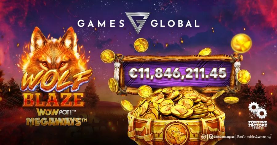 12 millió eurós nyeremény a Wolf Blaze WowPot! Megaways nyerőgépen!