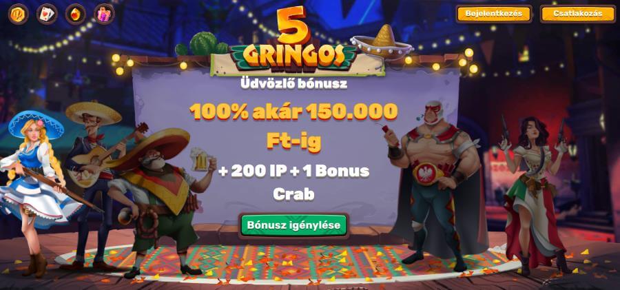5Gringos non sticky ajánlat