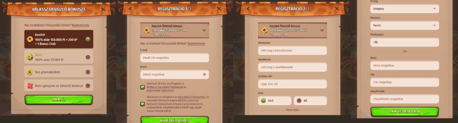 regisztráció menete