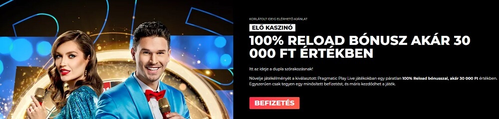 Havi Kaszinó Promóciók - HotSlots élő kaszinó reload bónusz