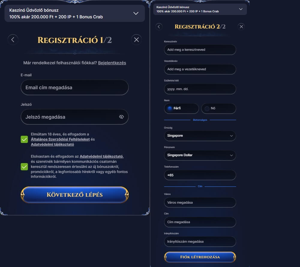 Cazeus értékelés regisztráció