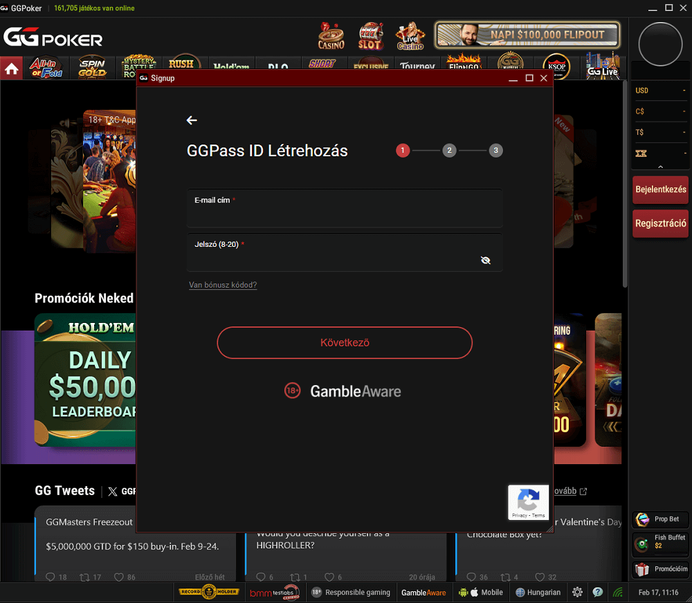 GGPoker Casino értékelés regisztráció1